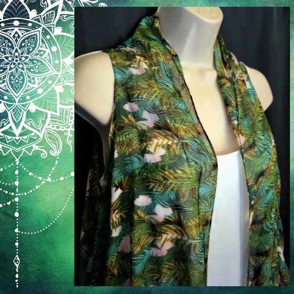 b. Boutique Long, Flowy, Tasseled Vest - Picture 2 of 4